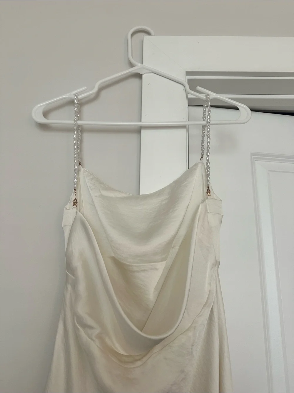 Abercrombie & Fitch Faux Pearl Strap Maxi Dress